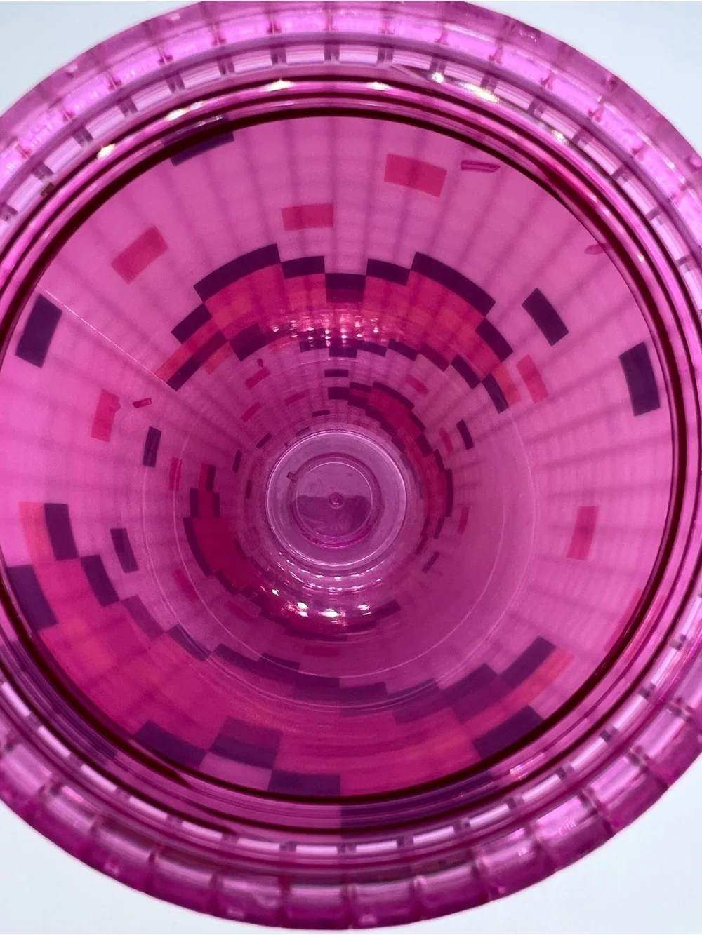 Starbucks Valentine’s Day 2025 Pink Pixel Tumbler with Red Accents